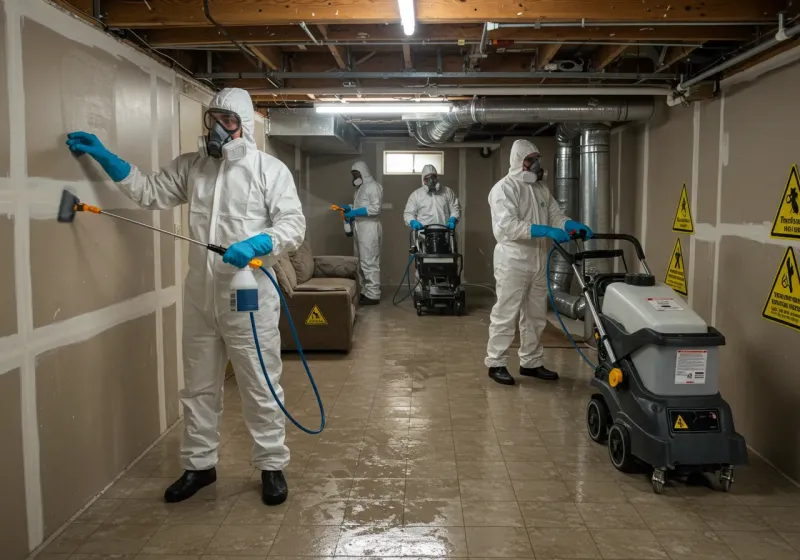 Basement Moisture Removal and Structural Drying process in Perth, NY